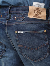 กางเกงยีนส์ (ริมน้ำเงิน) ผู้ชาย คอลเลคชั่น 101 RETRO STRAIGHT FIT เอวสูง ทรงกระบอก สียีนส์กลาง