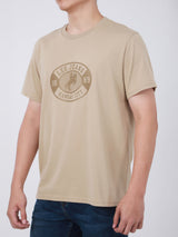 REGULAR FIT MEN'S SHORT SLEEVE T-SHIRT BEIGE