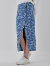 WOMEN'S DENIM SKIRT MID INDIGO