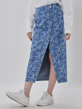WOMEN'S DENIM SKIRT MID INDIGO