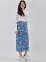 WOMEN'S DENIM SKIRT MID INDIGO