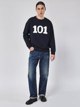 เสื้อสเวตเชิ้ตผู้ชาย คอลเลคชั่น 101 LOOSE FIT สีกรมท่า