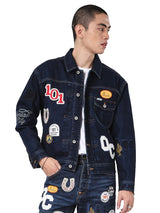 เสื้อแจ็คเก็ตผู้ชาย คอลเลคชั่น 101 COMFORT FIT สียีนส์เข้ม