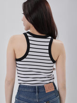 SLIM FIT DENIM OBSESSION COLLECTION WOMEN'S TANK TOP WHITE