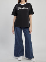 OVERSIZE FIT WOMEN'S SHORT SLEEVE T-SHIRT BLACK