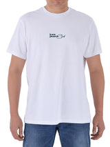 เสื้อยืดแขนสั้นผู้ชาย ทรงตรง สีขาว
