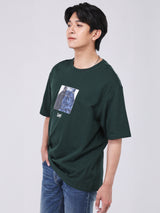เสื้อยืดแขนสั้นผู้ชาย LOOSE FIT สีเขียว