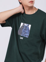เสื้อยืดแขนสั้นผู้ชาย LOOSE FIT สีเขียว