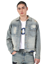 เสื้อแจ็คเก็ตผู้ชาย คอลเลคชั่น 101 COMFORT FIT สียีนส์อ่อน
