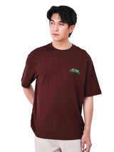 เสื้อยืดแขนสั้นผู้ชาย LOOSE FIT สีน้ำตาล