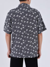 เสื้อเชิ้ตแขนสั้นผู้ชาย COMFORT FIT สีดำ