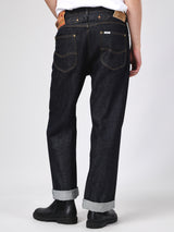 RETRO STRAIGHT FIT 101 COLLECTION HIGH RISE COMFORT MEN'S JEANS (BLUE SELVEDGE) DARK INDIGO