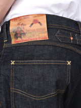 RETRO STRAIGHT FIT 101 COLLECTION HIGH RISE COMFORT MEN'S JEANS (BLUE SELVEDGE) DARK INDIGO