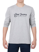 REGULAR FIT MEN'S LONG SLEEVE T-SHIRT GREY