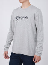 REGULAR FIT MEN'S LONG SLEEVE T-SHIRT GREY