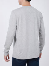 REGULAR FIT MEN'S LONG SLEEVE T-SHIRT GREY
