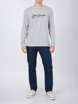 REGULAR FIT MEN'S LONG SLEEVE T-SHIRT GREY
