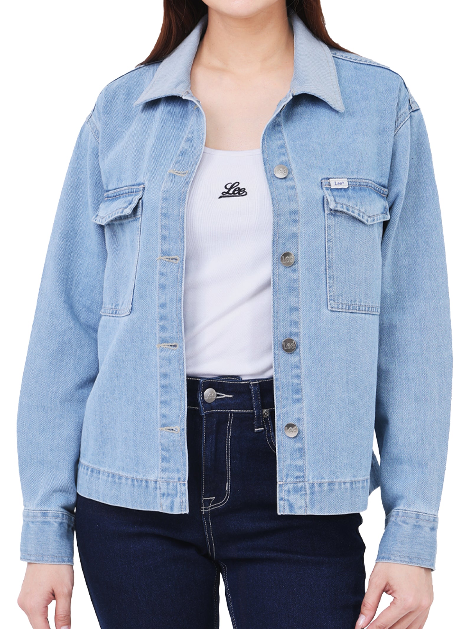 OVERSIZE FIT WOMEN'S DENIM JACKET LIGHT INDIGO – Lee Thailand
