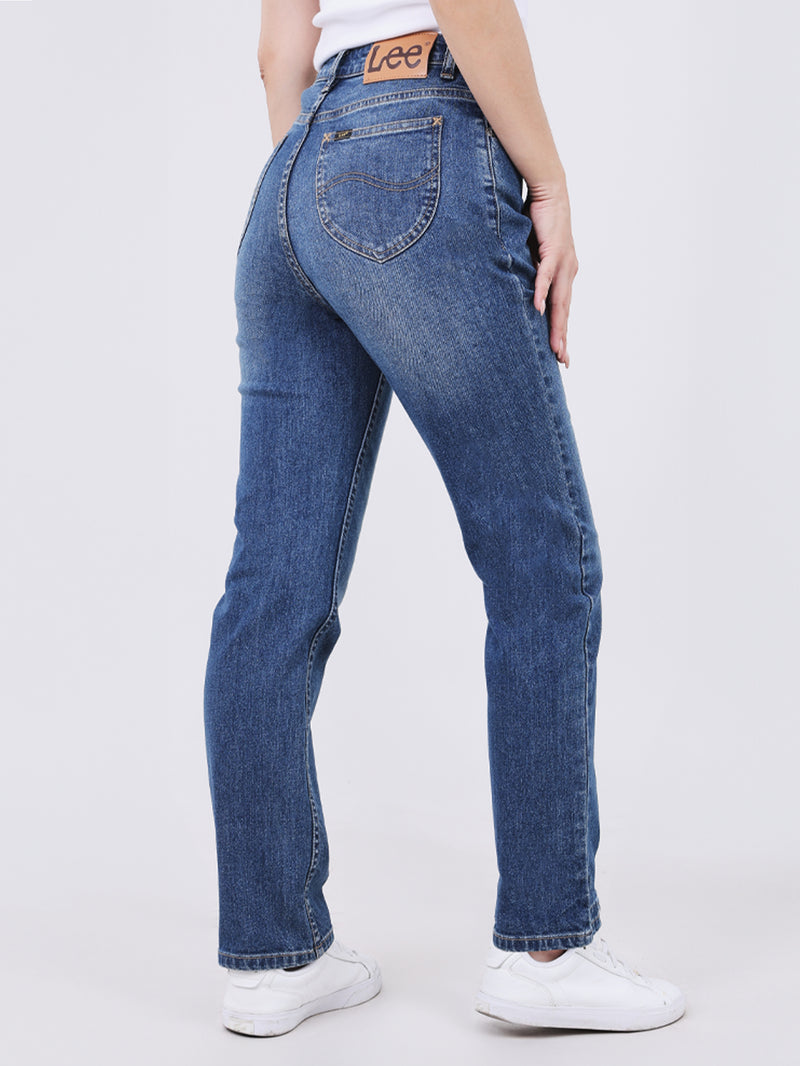 KATE FIT HIGH RISE SLIM WOMEN'S JEANS MID INDIGO – Lee Thailand