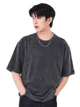 LOOSE FIT MEN'S SHORT SLEEVE T-SHIRT BLACK