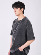 LOOSE FIT MEN'S SHORT SLEEVE T-SHIRT BLACK