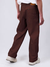 กางเกงขายาวผู้ชาย LOOSE FIT เอวกลาง ทรงหลวม สีน้ำตาล