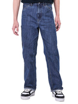 WIDE LEG FIT JELT COLLECTION HIGH RISE RELAXED MEN'S JEANS MID INDIGO