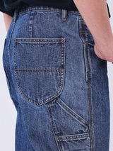 WIDE LEG FIT JELT COLLECTION HIGH RISE RELAXED MEN'S JEANS MID INDIGO