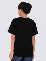 เสื้อยืดแขนสั้นเด็กผู้ชาย / เด็กผู้หญิง คอลเลคชั่น MINI ZOO ทรงตรง สีดำ