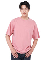 เสื้อยืดแขนสั้นผู้ชาย LOOSE FIT สีชมพู