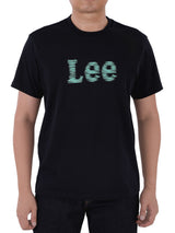 เสื้อยืดแขนสั้นผู้ชาย ทรงตรง สีดำ