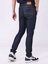 กางเกงยีนส์ผู้ชาย RAMONE FIT เอวต่ำ ทรงเข้ารูป สียีนส์เข้ม