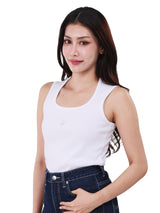 เสื้อกล้ามผู้หญิง SLIM FIT สีขาว