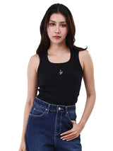 SLIM FIT WOMEN'S TANK TOP BLACK