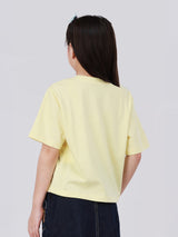 OVERSIZE FIT MINI ZOO COLLECTION GIRL'S SHORT SLEEVE T-SHIRT YELLOW