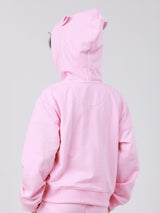REGULAR FIT MINI ZOO COLLECTION GIRL'S ZIP UP HOODIE PINK