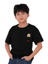 REGULAR FIT MINI ZOO COLLECTION BOY'S SHORT SLEEVE T-SHIRT BLACK