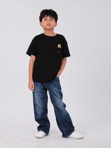 REGULAR FIT MINI ZOO COLLECTION BOY'S SHORT SLEEVE T-SHIRT BLACK
