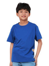 REGULAR FIT MINI ZOO COLLECTION BOY'S SHORT SLEEVE T-SHIRT NAVY BLUE