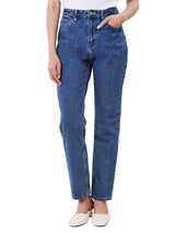 MOM FIT HIGH RISE MOM WOMEN'S JEANS MID INDIGO