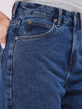 REGULAR FIT MID RISE WOMEN'S DENIM SHORTS MID INDIGO