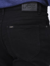 กางเกงยีนส์ผู้ชาย POWELL FIT เอวต่ำ ทรงเข้ารูป สีดำ