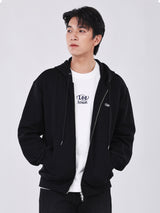 เสื้อฮู้ดดี้มีซิปผู้ชาย คอลเลคชั่น LEE BANGKOK COMFORT FIT สีดำ