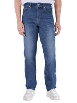 JADE FUSION COLLECTION ZED FIT MID RISE SLIM MEN'S JEANS MID INDIGO