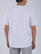 เสื้อยืดแขนสั้นผู้ชาย COMFORT FIT สีขาว