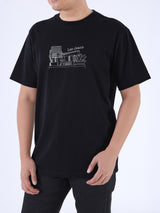 เสื้อยืดแขนสั้นผู้ชาย COMFORT FIT สีดำ