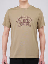 REGULAR FIT MEN'S SHORT SLEEVE T-SHIRT BROWN