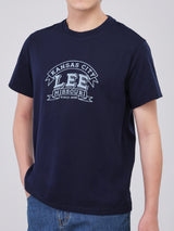 REGULAR FIT MEN'S SHORT SLEEVE T-SHIRT NAVY