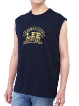 REGULAR FIT MEN'S SLEEVELESS T-SHIRT NAVY