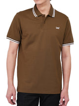 REGULAR FIT MEN'S SHORT SLEEVE POLO BROWN